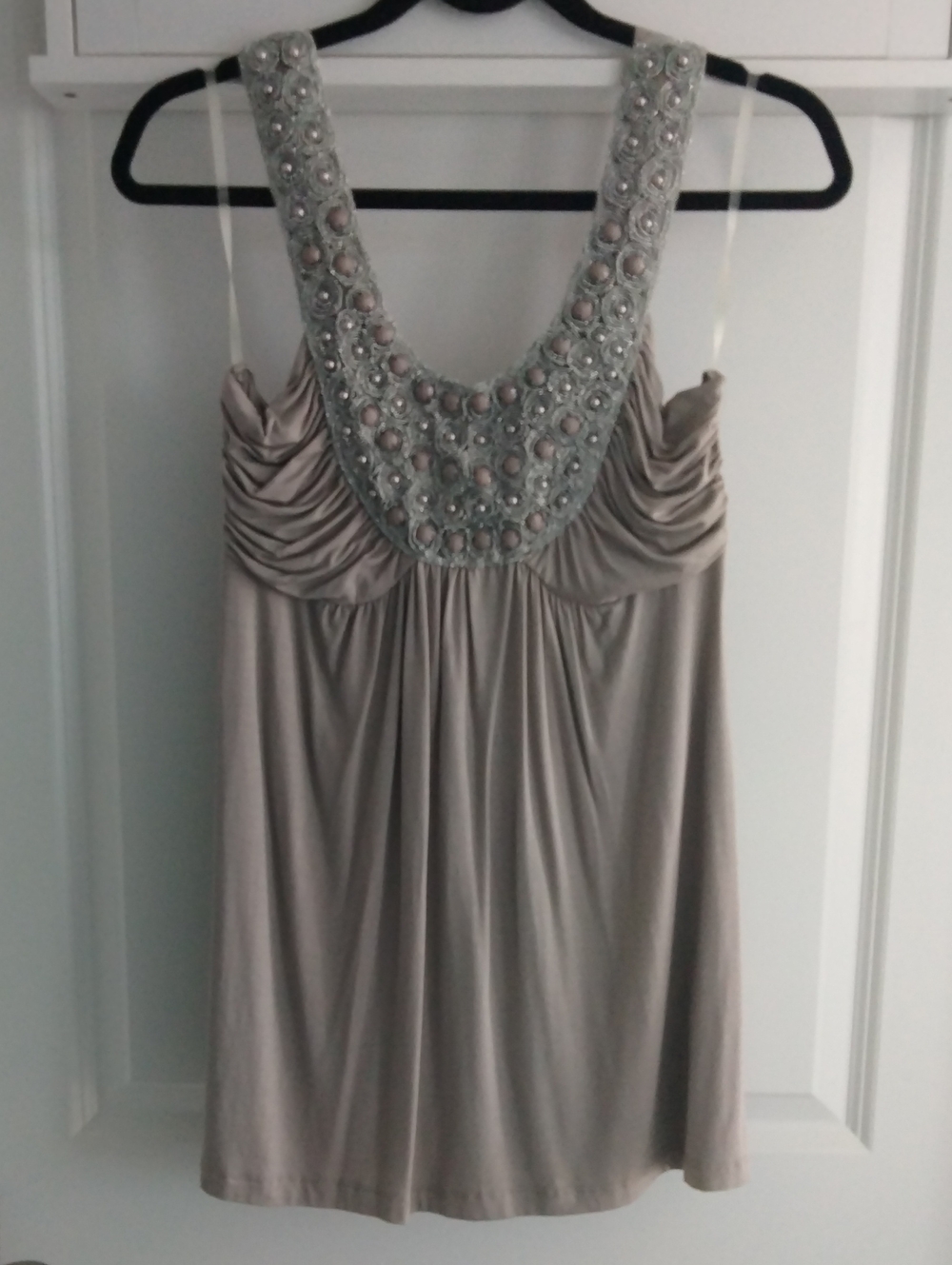 Embellished Front Bib Jewel Top